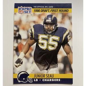 1990 Pro Set Football Card Junior Seau #673 Vintage Rookie